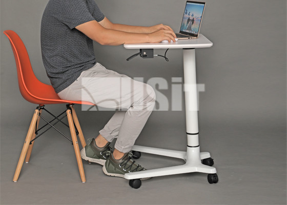 Metal Hand Lift Stand Adjustable Height Office Writing Desk