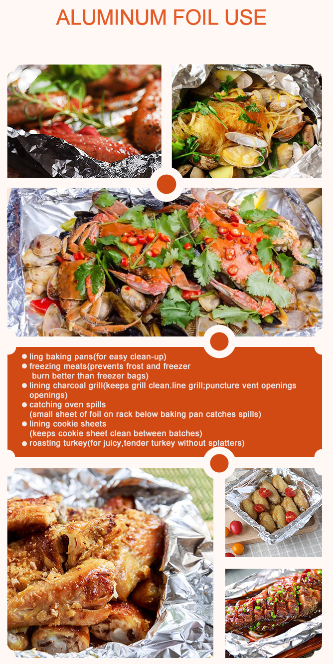8011 Aluminum Foil Wrapper Packaging for Food Grade Disposable Kitchen and Household