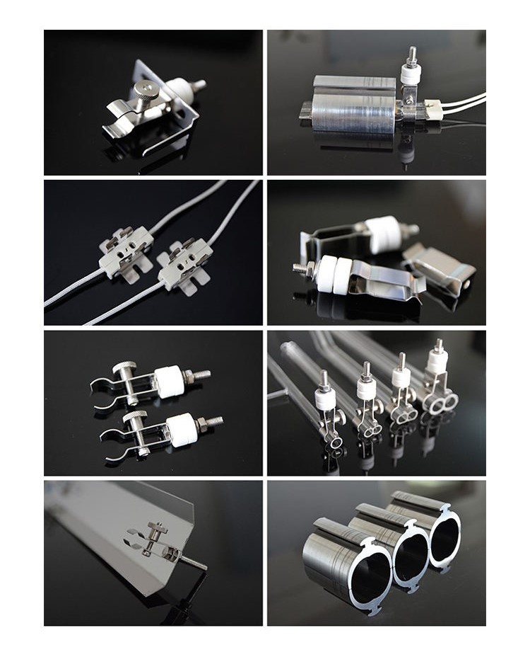 Ceramic aluminum IR Lamp Holder For Medium Wave Twin Lamps ISO9001