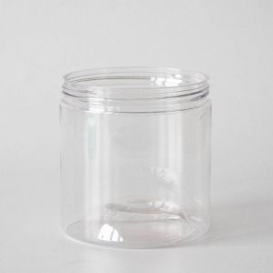 1L Large Round Bottom Pet Plastic Jars With Lids Transparent
