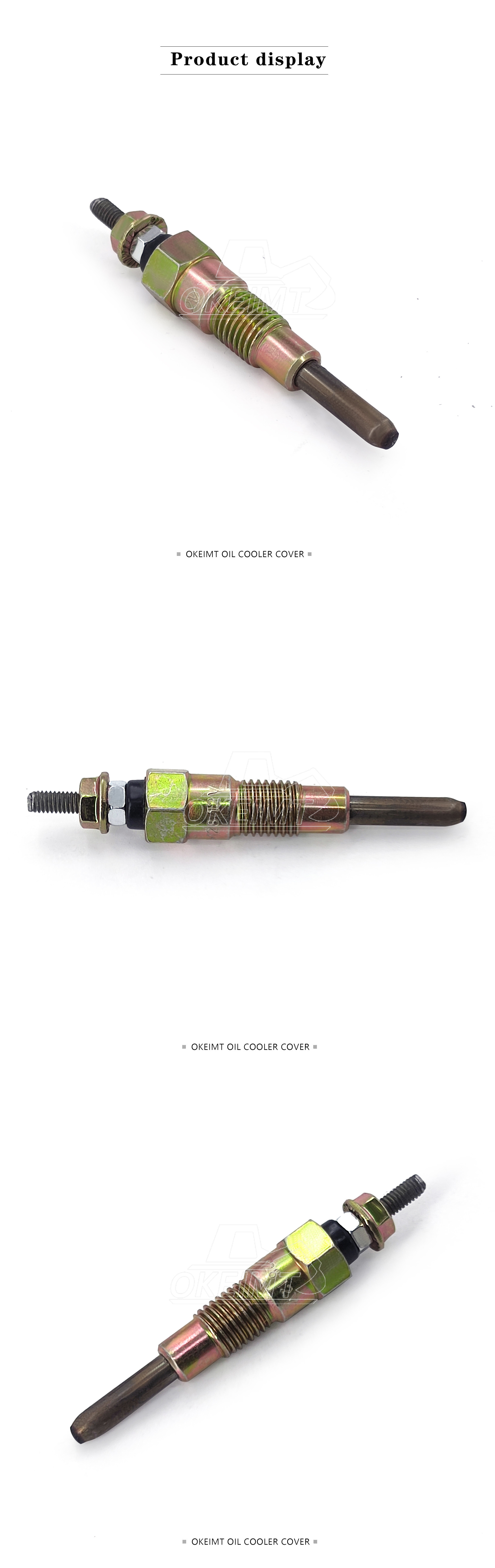 Excavator Engine Spare Parts Yangma 94 12V Glow Plug Billet Aluminum