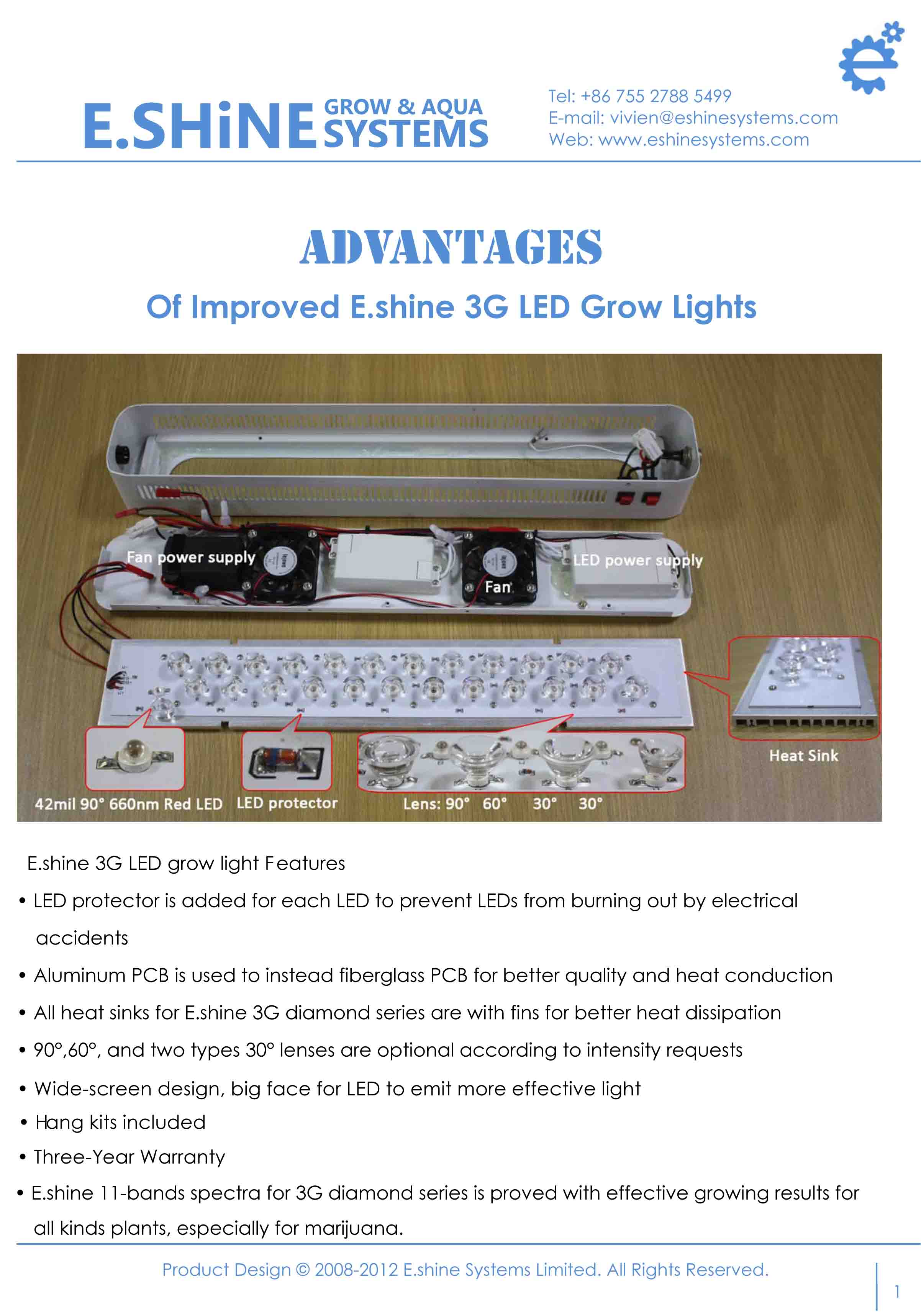Eshine 3G Diamond series 200X3W full spectrum led grow light Panel Grow Lamps high power