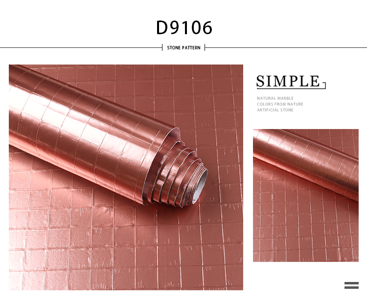 10m Length Removable Wallpaper for Walls Aluminum Foil Peel Stick Self Adhesive