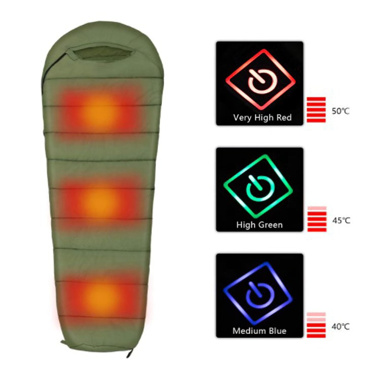 Waterproof Electric Heater Appliances Sleeping Bag Multi 5V 2A USB Power SHEERFOND