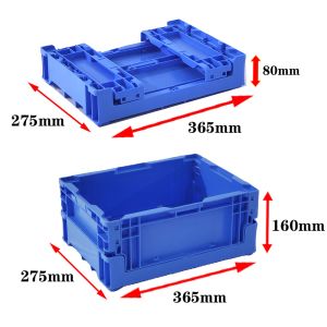 Industrial Packaging Stackable Collapsible Crates for Recyclable Storage
