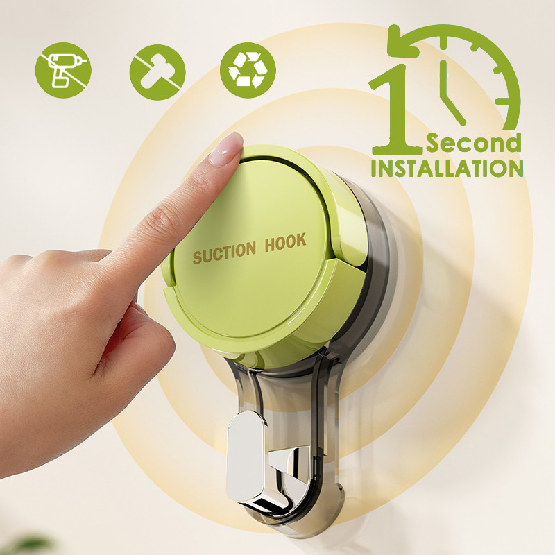ZASA 3.5kg Max Clothes Vacuum Press Wall Mounted Suction Cup With Hook