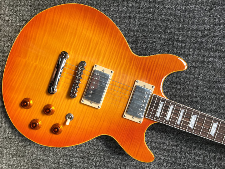 Custom Shop Vintage one piece body and neck lp guitar Double Cut Body ES Electric Guitarra Left Handed Custom Available