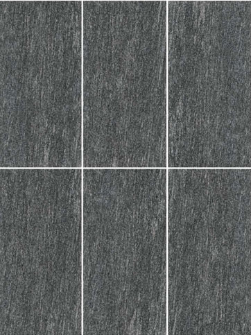 Dark Gray Durable And Acid-Resistant 600x1200mm Flamed Finish Matt Curtain Wall Porcelain Thick Tile For Garden And Square