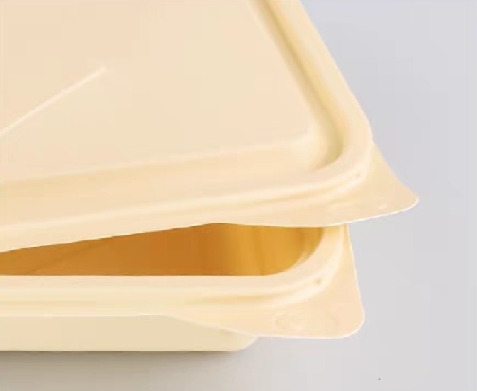 Degradable 3 Compartment Biodegradable Food Boxes Take Out Lightweight