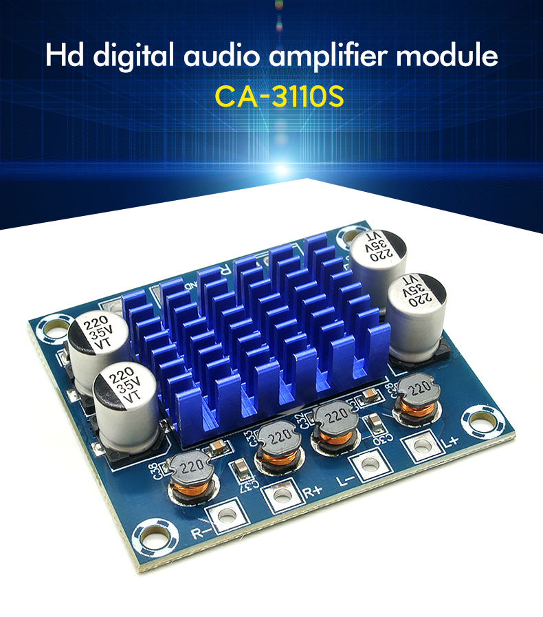 4-8ohm Output TPA3110 Digital Amplifier Audio Board for 2*15W 2.0 Channel Stereo Power