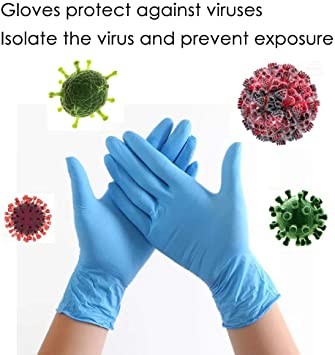 Xxl Blue Sterile 0.1mm Nitrile Protective Gloves