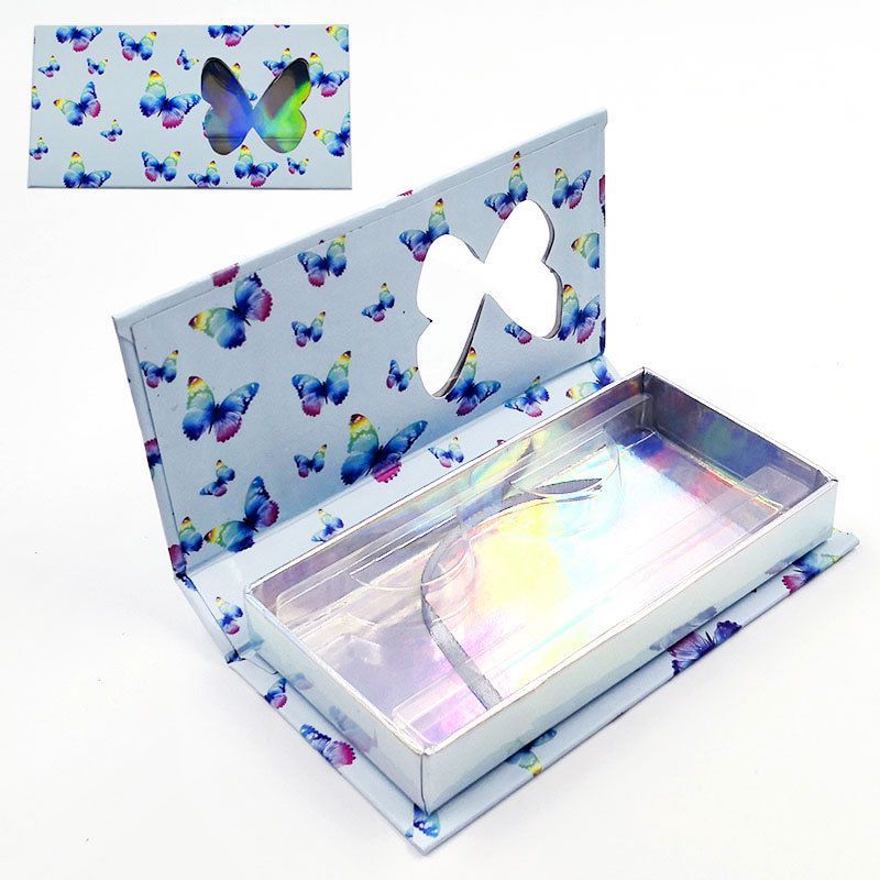 Wholesale Diamond Eyelash Lash Packaging Book Shape Magnet Box 3D Mint Eyelashes Vendor Customized Magnetic Cardboard Boxes False Nail Packaging Box with Window