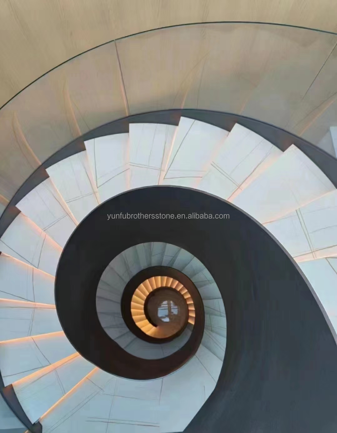 Modern Polished White Marble Stairs Tiles Cut-to-Size Natural Stone for Interior Design