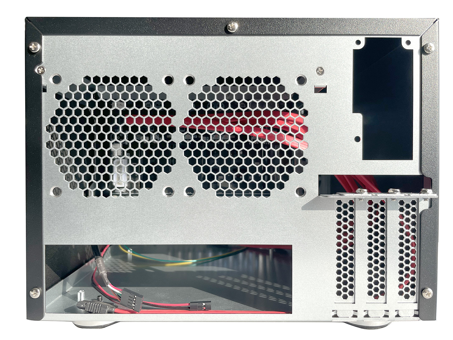 6 Bay Household NAS Storage Server Chassis with Black Aluminum Alloy Panel Enclosure