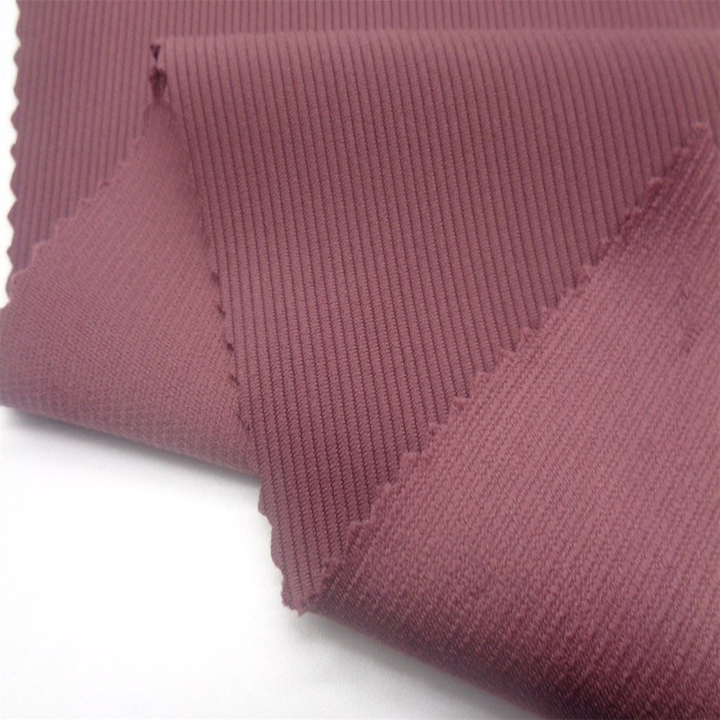100D 20D Stripe Sportswear Fabric 70% Nylon 30% Spandex Breathable
