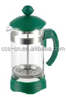 Portable Coffee Makers High Borosilicate Glass Coffee Press Black Plastic French Press
