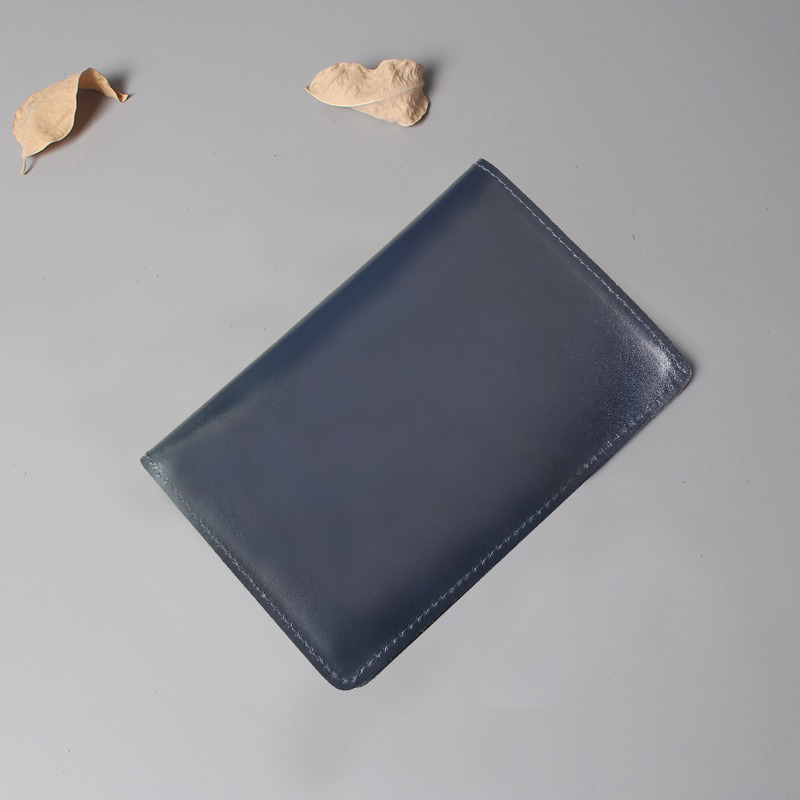 Crazy Horse Leather Travel Passport Holder with RFID Protection and Credit Card Slot