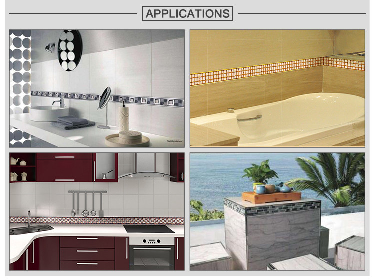 Luxury Tile Listello Trim , Decoration Edge Trim For Mosaic Tile