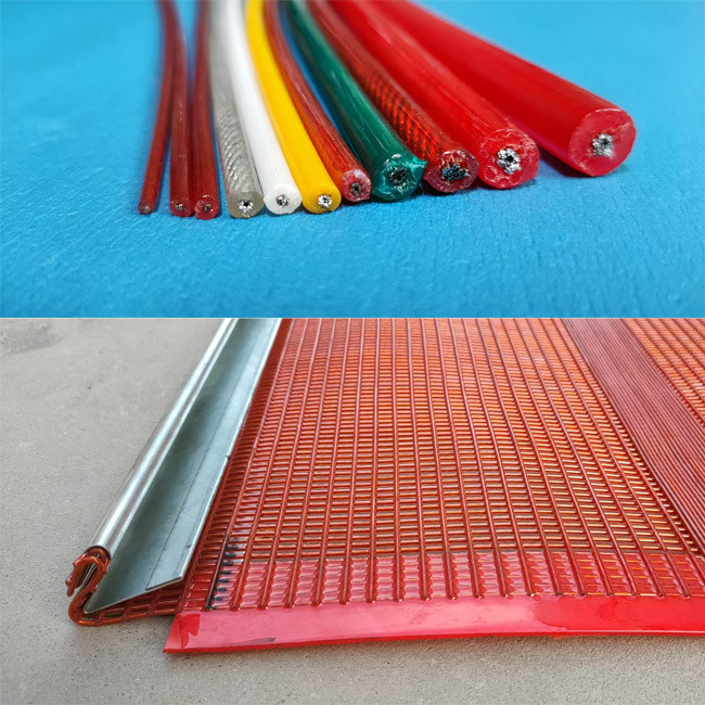 2.5mm PU CoatedTufflex Screen Mining Panel With 5mm Square Apertures