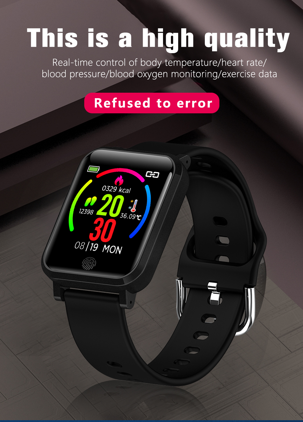 New Arrivals Black NFC F22 Watch Blood Pressure Oxygen Taiwan And Hong Kong Smartwatch