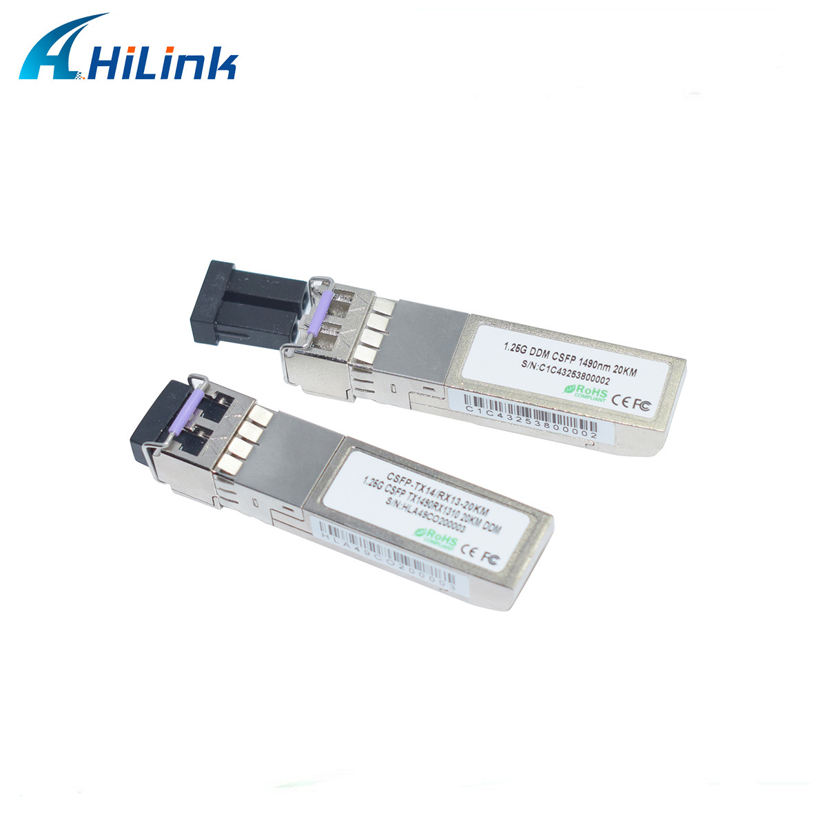 1490nm 1310nm LC SFP Transceiver Module 2 Bi - Directional In 1 SFP 1.25G Bidi 20KM