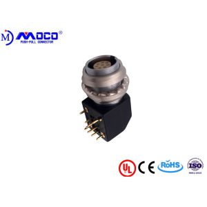 M9 M11 8 Pin Circular Connector , Right Angle Circular Connector With Two Nuts
