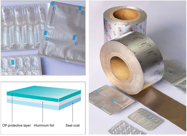 0.3mm 35 Micron Printed Brushed Aluminium Foil Roll 300 Meters Soft Temper