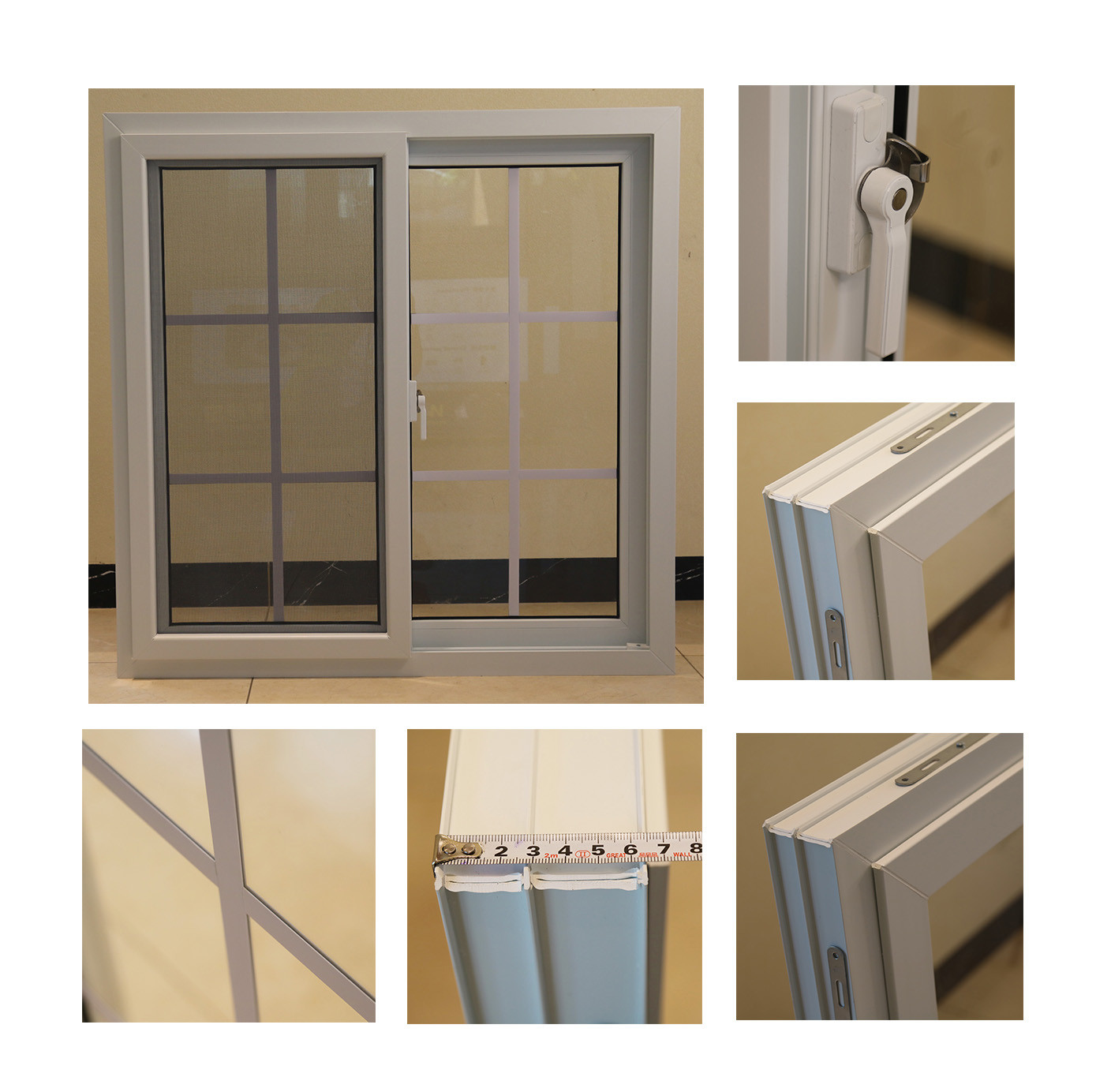 UPVC Sliding Windows Simple And Transparent Design For Conventional Maintenance