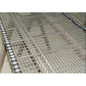 China Stainless Steel Honeycomb Conveyor Belt / Flat Wire Mesh Belt on sale