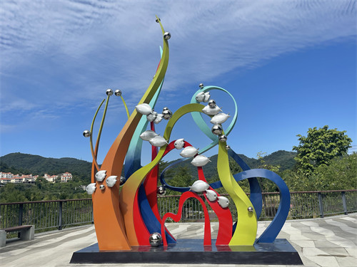 Wetland Park Stainless Steel Sculptures Realistic Crane Egret Metal Sculpture