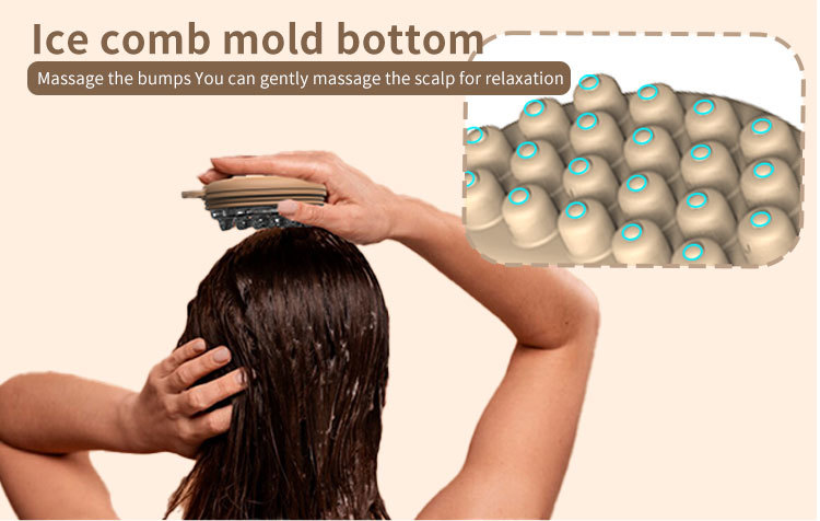 Ice Therapy Scalp Massager – Reusable Cooling Hair Brush For Men, Women & Kids | OEM Silicone Brush For Hair Salons, Gift Sets, Spa & Home Use