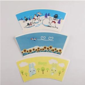 China 1-7 Colors Food Grade 8-Ounce 12-Ounce Disposable Hot and Cold Drink Paper Cup Fan on sale