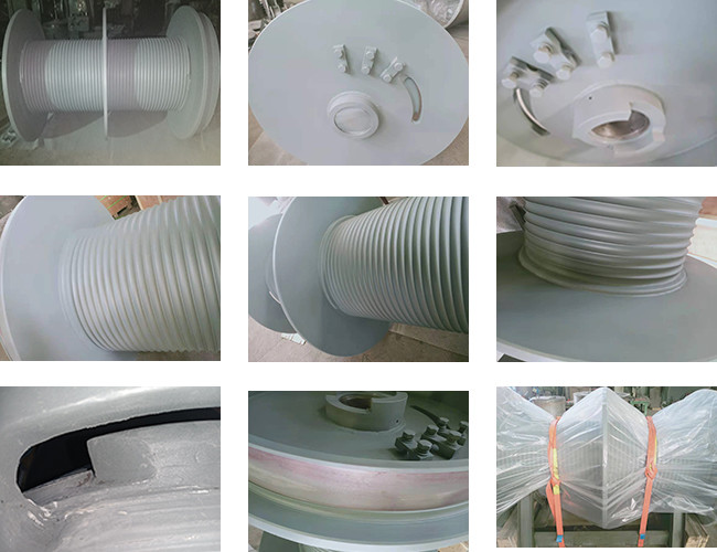 4 Layers 300kn Crane Winch Drum For Marine Equipment