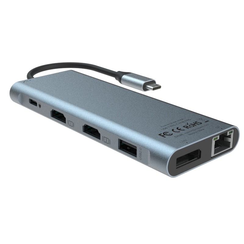 USB C Hub With HDMI And Displayport , 13 In 1 USB C To Displayport Hub With 100W PD