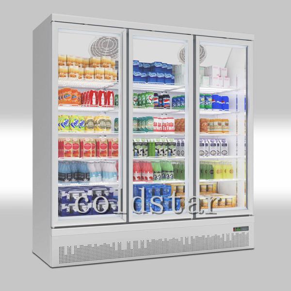 Glass Door Vertical Equipment Display Beverage Cooler Storage Refrigerator