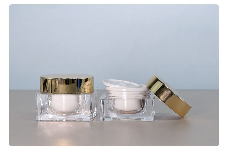 Cosmetic Acrylic Bottles 30g 50g Plastic Lotion Bottles Packaging With Special Stone Cover Cap