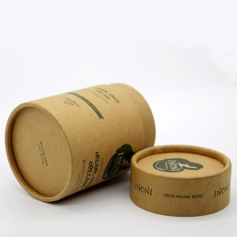 Customized Printed 1.2mm Kraft Round Cardboard Box Offset Printing