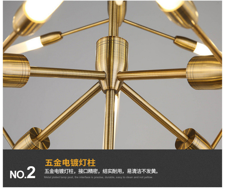 LED Design sputnik Chandelier Living Room Bedroom Dining Room Decor Spur Chandelier(WH-MI-337)