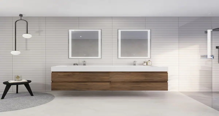 Modern Bathroom Vanity Combo with Waterproof Function and Customized Plywood Carcase