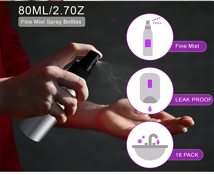 Silver Aluminum Pump Spray Bottle 100ml 200ml 300ml 400ml 500ml