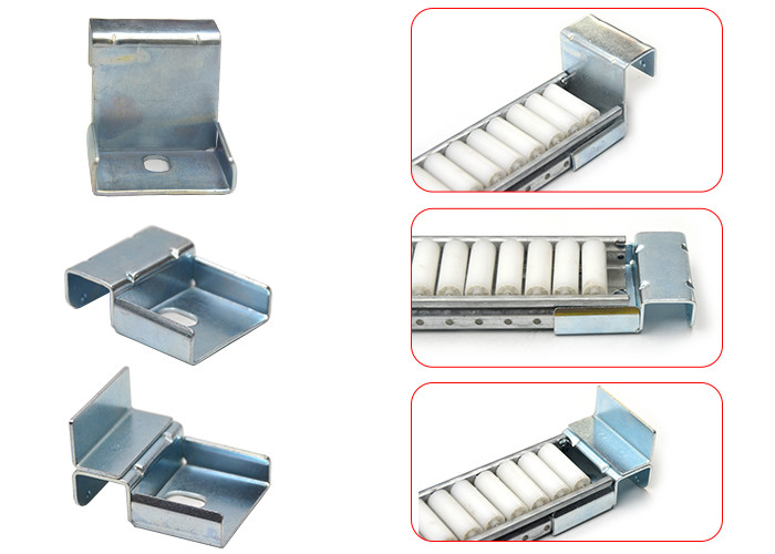End Joint Roller Track Hardware Cold Rolled Steel Material Galvanized Surface Treatment