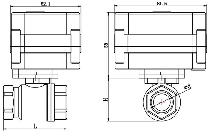 6NM Electric Zone Valves, DC5V Central Heating Diverter Valve