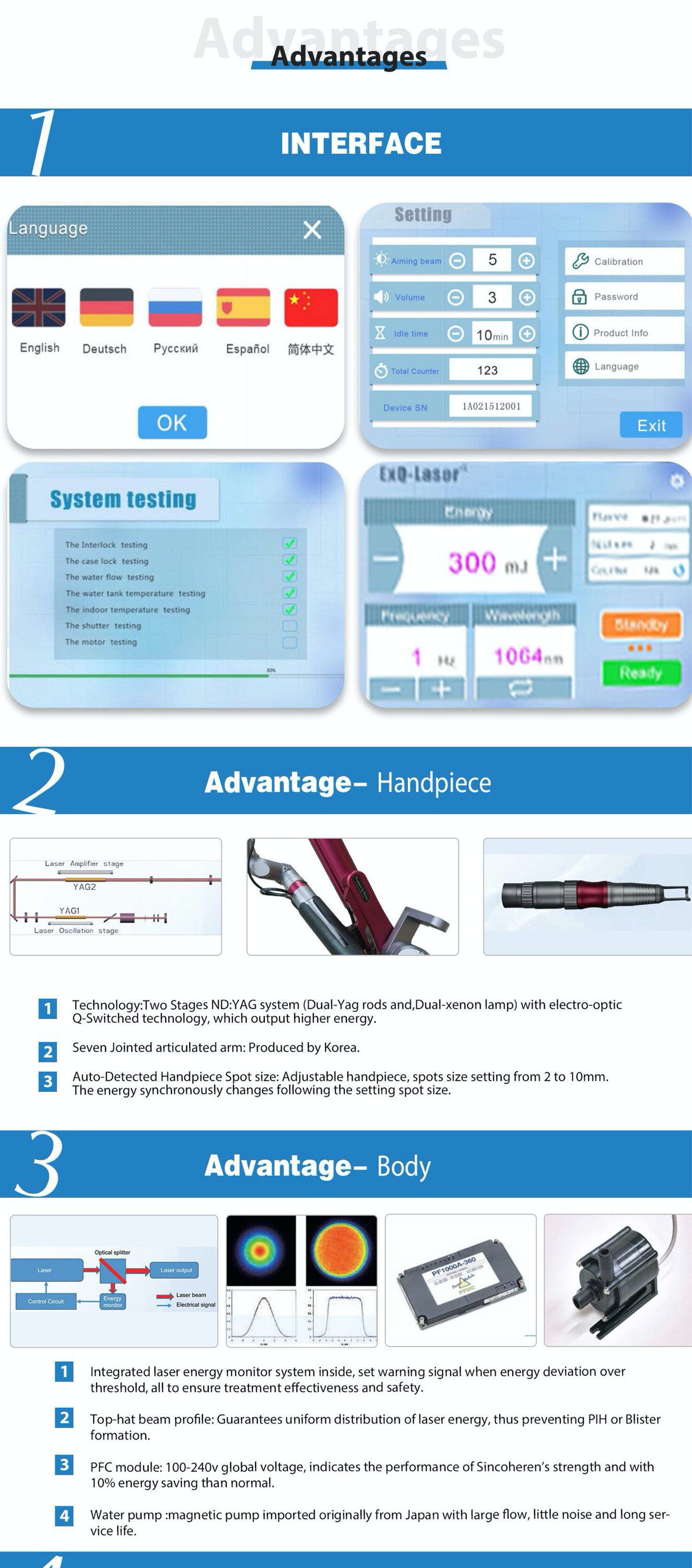 Vascular / Birthmark Q Switched ND Yag Laser Tattoo Removal Machine 5Hz Virtually painless