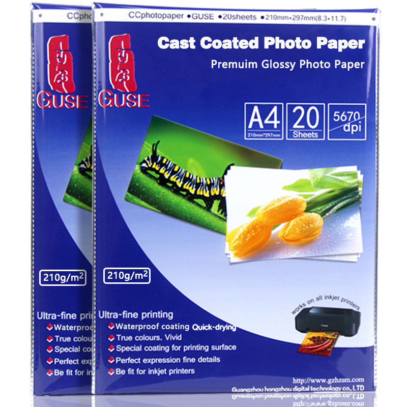 A3 200g Cast Coated Photo Paper Premium Glossy 297*420mm Single side