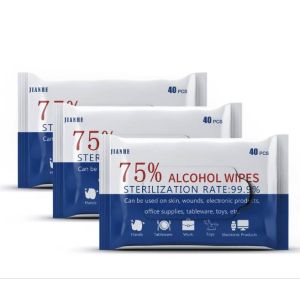 China Antibacterial Disinfection Wet Wipes 40PCS Hand Cleaning With 75% Alcohol on sale