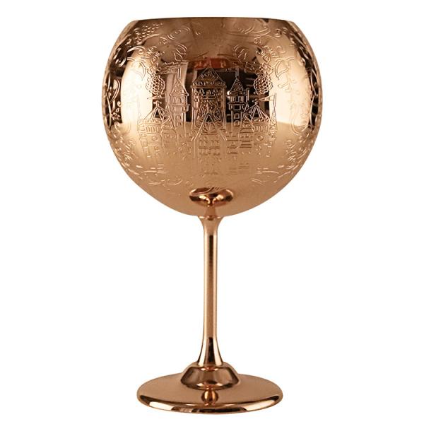 Copper Plated Stainless Steel Barware Metal Drinking Goblets For Wedding
