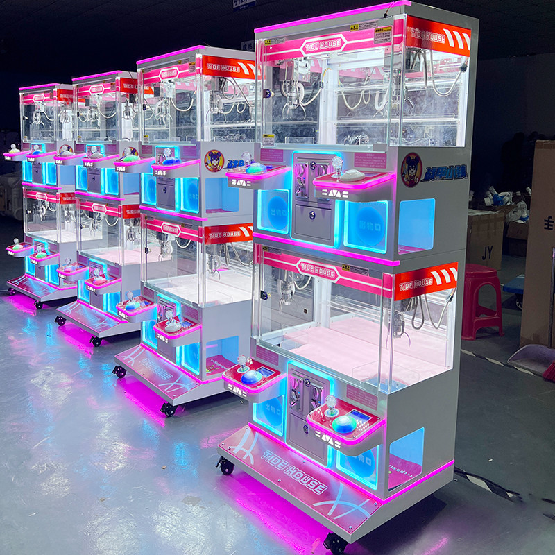 Claw machine Coin Operated plush Owl Claw machine Candy banknotes and coins operated 4 claw machine