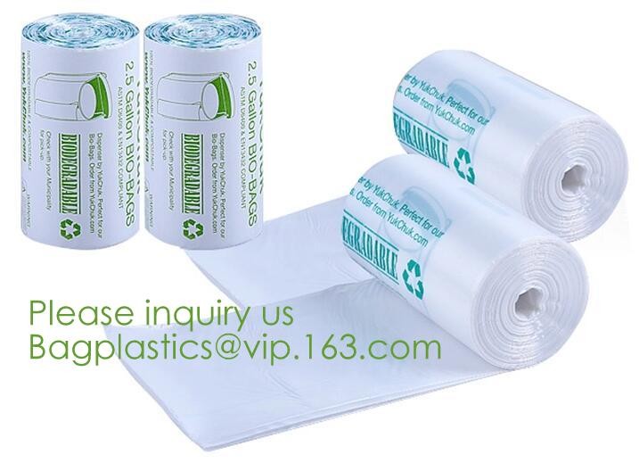 Eco friendly Compostable Biodegradable commercial bags,100% Environment Friendly Compostable Cornstarch Garbage Bags pac