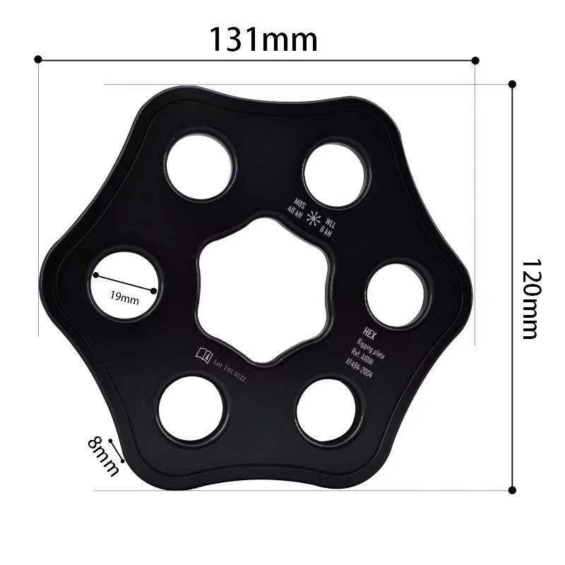 Versatile Multi-Hole Force Distribution Plate Climbing Gear Anchor Point Equipment