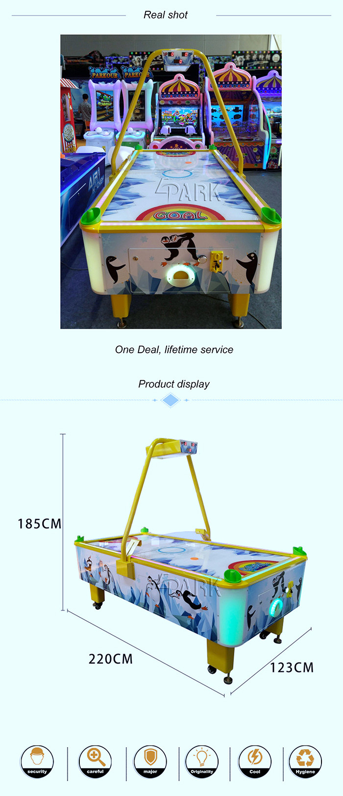 Ice Air Hockey Coin Operated Arcade Machines For Hypermarket CE Certificate